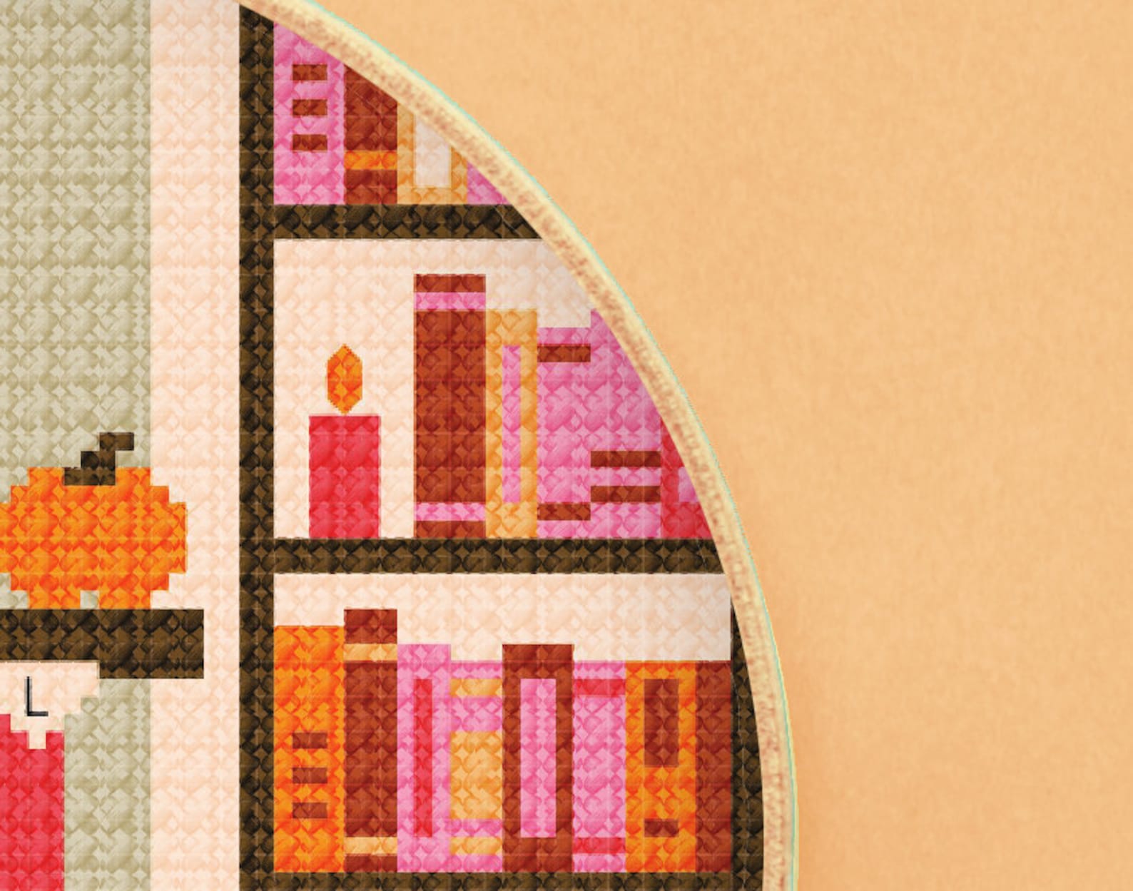 Autumn Library Cross Stitch Pattern, Full-colour PDF Instant Download ...