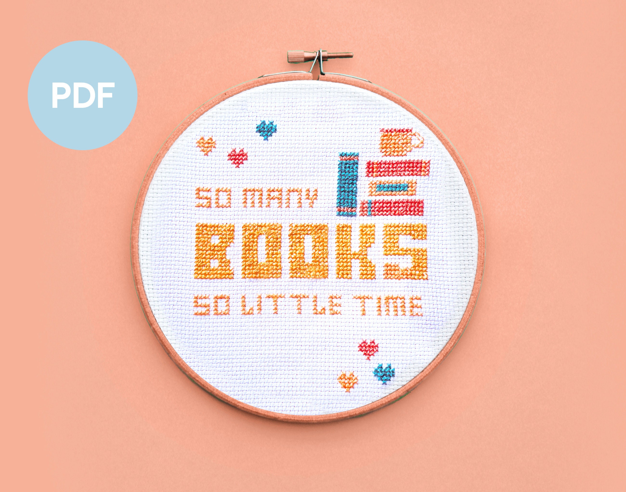 So many books, So little time Cross Stitch Pattern – Daily Cross Stitch