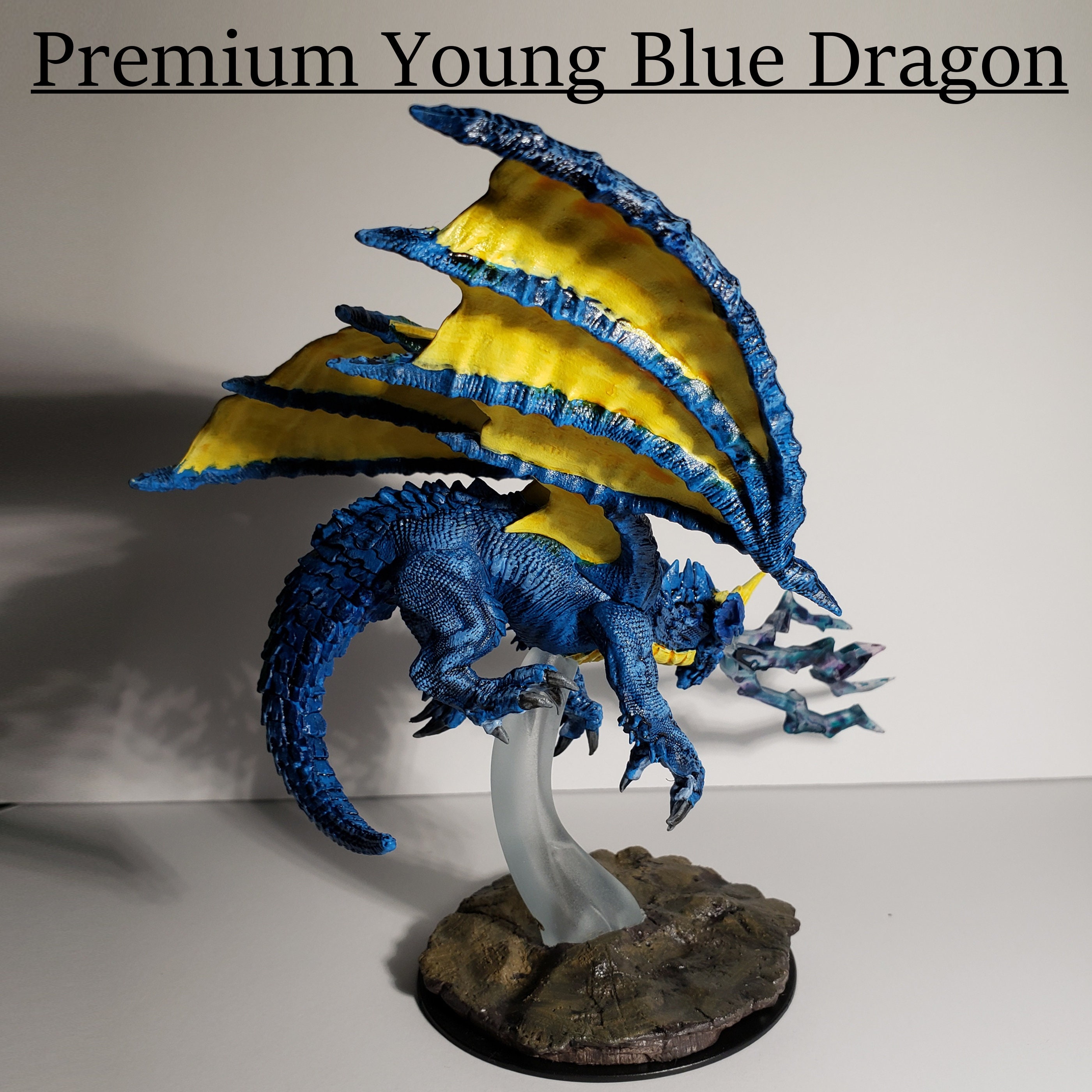 Young Blue Dragon Handpainted Miniature Etsy