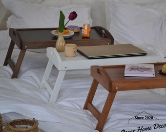 Christmas gift idea - Bed tray with folding legs - Farmhouse style tray