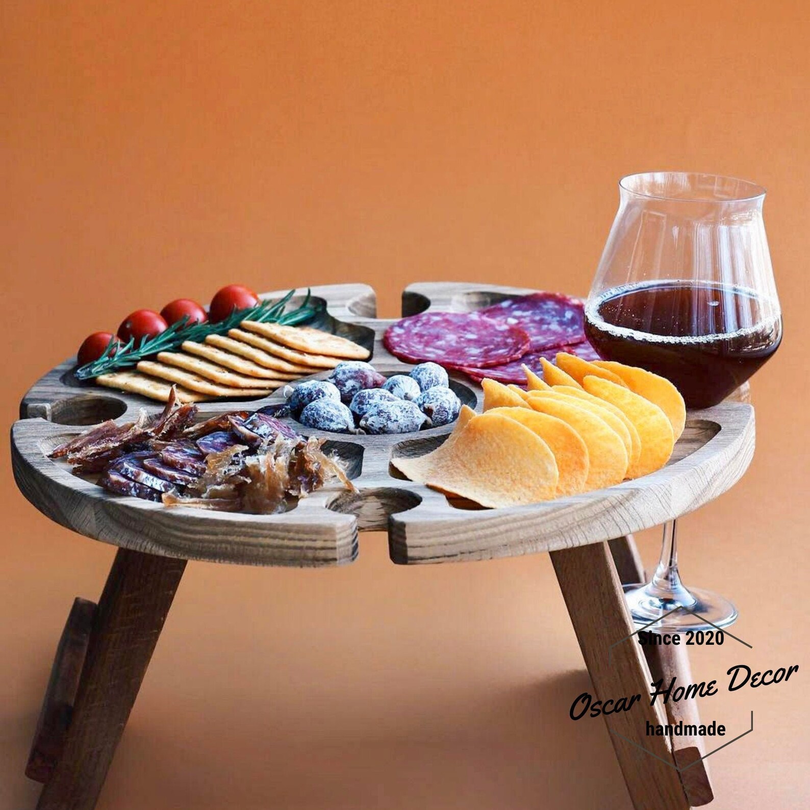 Outdoor Entertaining Wine Table Charcuterie Board Etsy