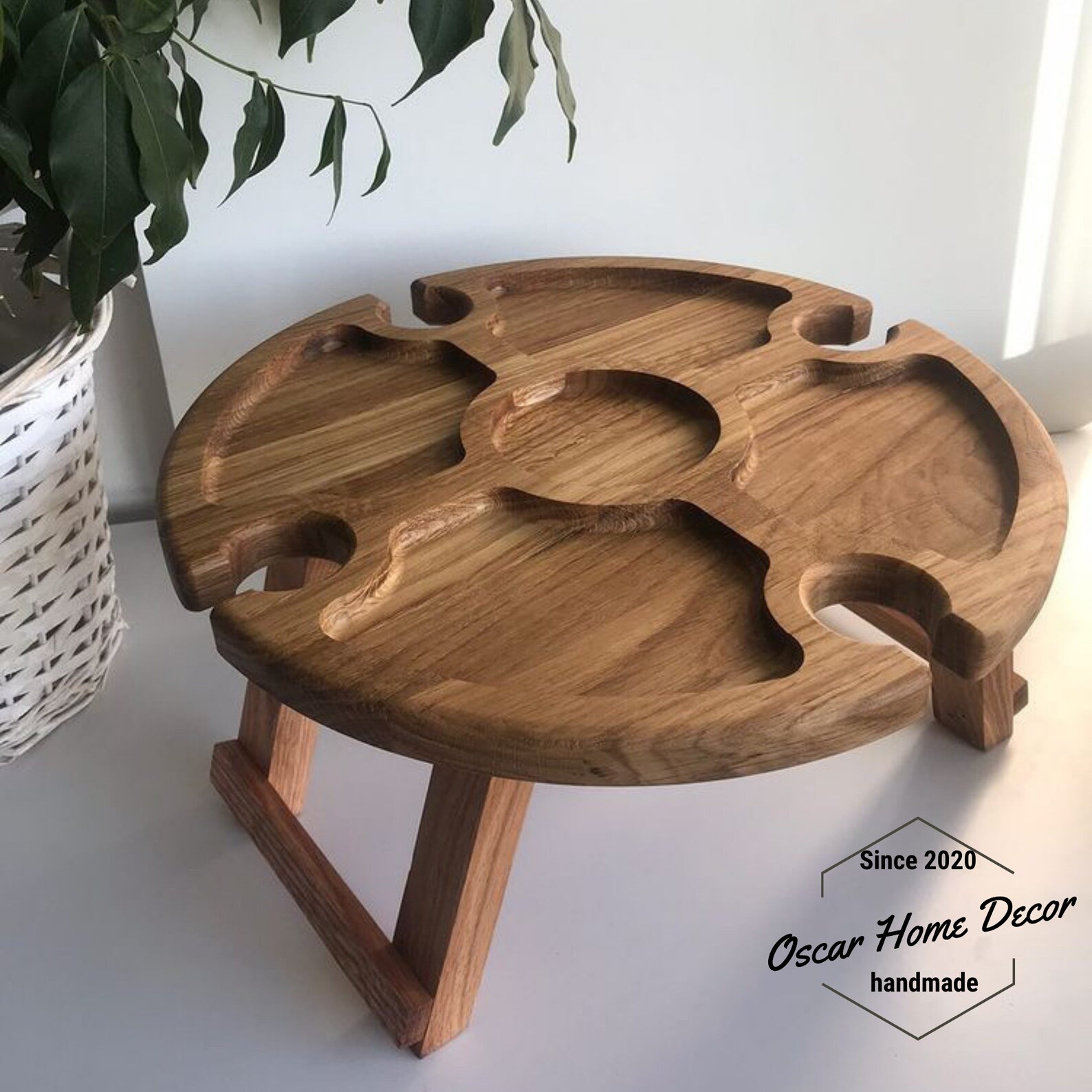 Folding Wine Table Outdoor Wine Table Wood Picnic Table Wine Lover Gift