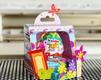 Kinder Joy Egg Box Template, Cutting files, Box template SVG files, favor box template, Cricut and Silhouette cut file, digital template