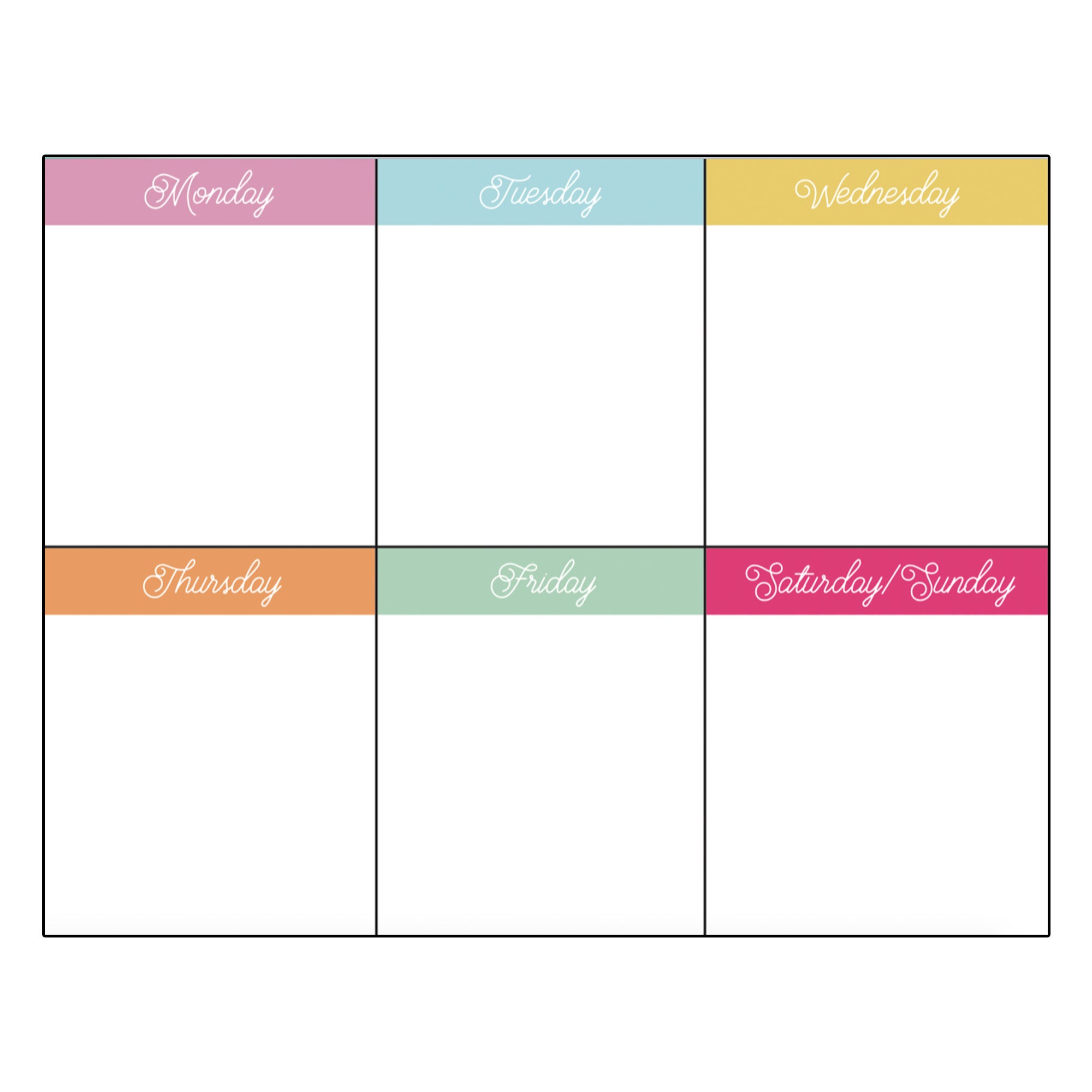 weekly planner printable etsy