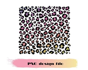 Leopard Print Png, Colorful leopard, Animal Print, PNG Sublimation design, Cheetah print Png