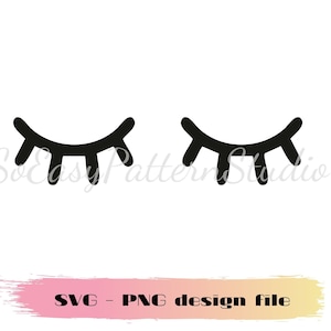 Cute Eyelashes Svg Dateien für Cricut Eyelashes SVG Eyes SVG Cutting File für Silhouette Cricut Cameo Eyelash Png Digital download Dateien