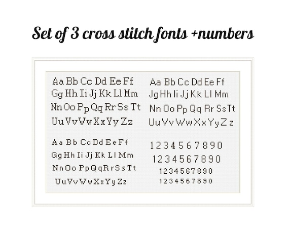 Alphabet Cross Stitch Pattern Easy Basic Alphabet Letters Cross