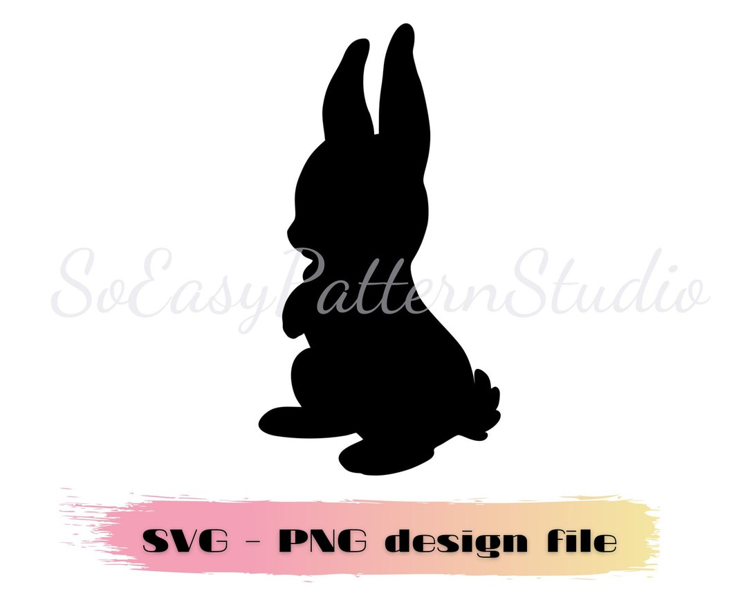 Rabbit Silhouette Svg, Png, Cricut Cut File, Instant Digital Download ...