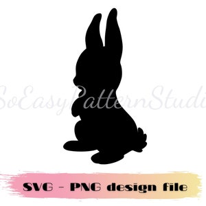 Rabbit Silhouette Svg, Png, Cricut Cut File, Instant Digital Download, Easter Bunny Rabbit Svg file, Rabbit Svg, Easter Bunnies, Easter Gift