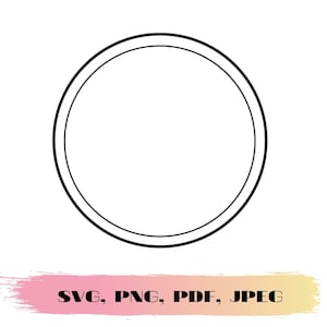 Ramka koła svg, Ramka monogramu koła SVG, Pliki do cięcia sylwetki, Szkic koła svg, Koło svg, Doodle Circle Cricut svg, Ramka Png