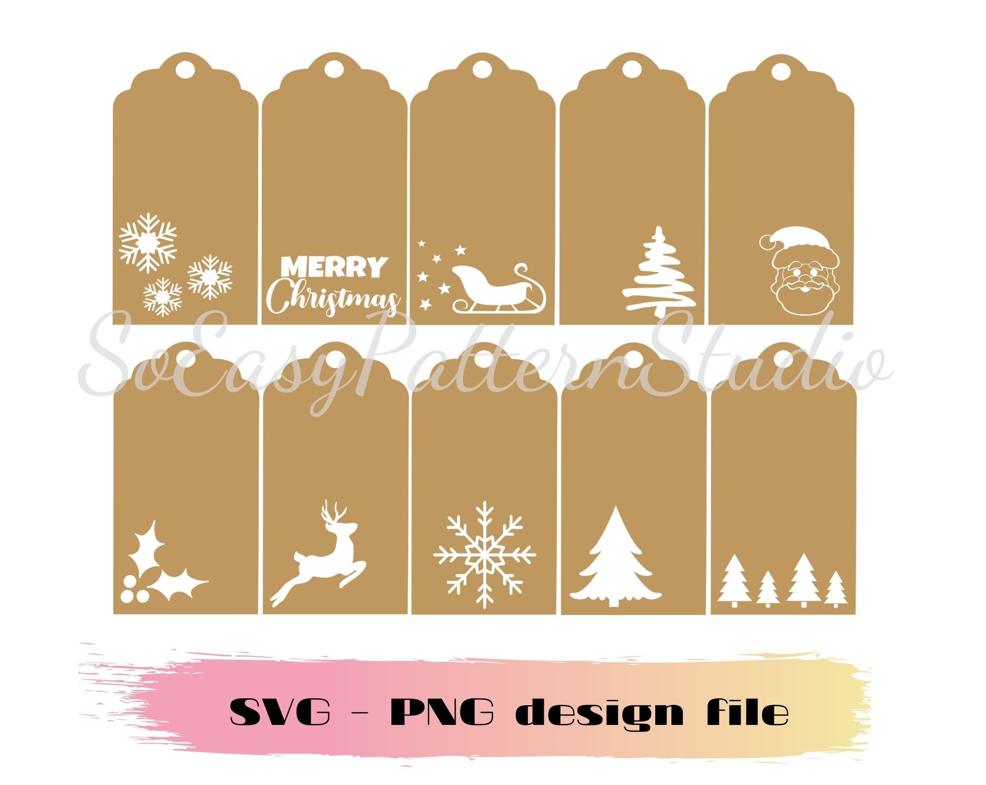 Stitchable Festive Gift Tags - DMC