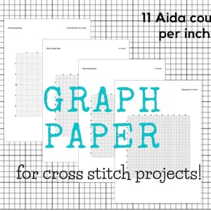 Carta grafica per ricamo a punto croce Ricamo grafico Carta Aida 11 Contato punto croce grafico Carta istantanea Download pronto per la stampa