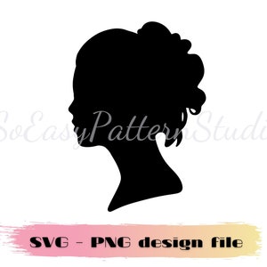 Woman Head Svg, file di taglio Cricut, Woman Face Silhouette, Volto di un file di taglio Svg donna,