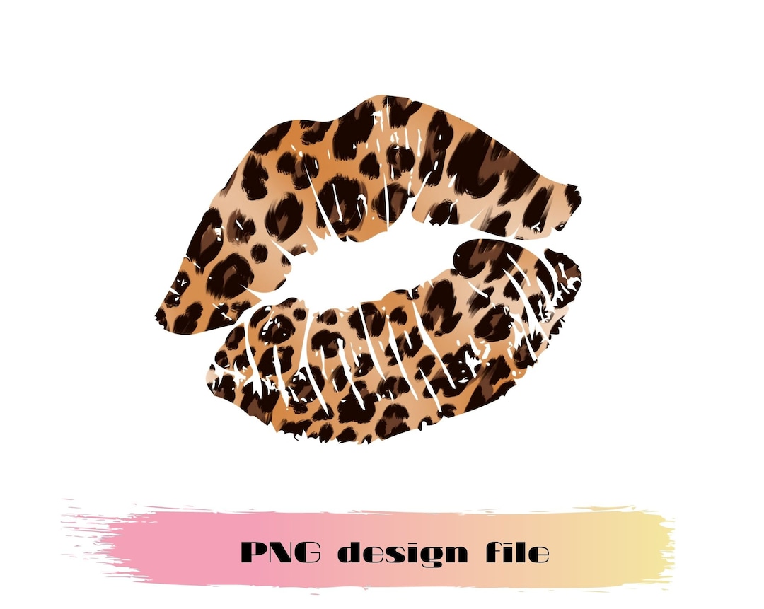 Leopard Lips Png, Lips Kiss Png, Love Kiss Designs, Animal Print