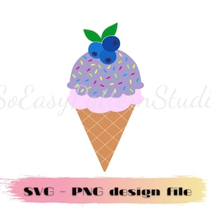 Cute Ice Cream SVG Cut File, Cricut Cutting Files, Silhouette Cut Files, Ice Cream Cone Png, Double Ice Cream svg, Summer Party svg
