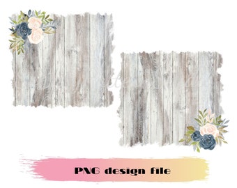 Faisceau de sublimation png en bois floral, images d’arrière-plan PNG, dalle de texture graphique rustique en détresse, dessins numériques, fichier de sublimation en bois