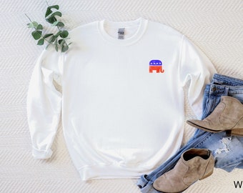 Republikaner Party Elefant Konservatives Sweatshirt | Konservative Pullover | USA American Patriot | Unisex Patriotische Crewneck Sweatshirt
