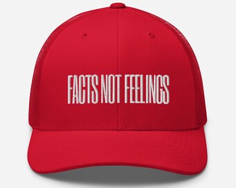 Facts Not Feelings Trucker Cap | Conservative Hats | Patriotic Republican Hats | American Patriot