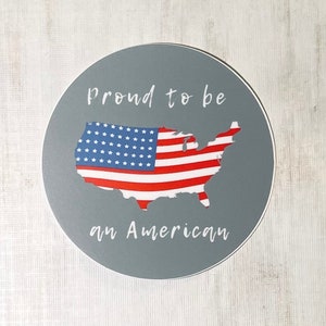 Orgulloso de ser un American Sticker / Conservative Laptop Stickers / Republican GOP Die-cut Stickers / American Patriot / Patriotic USA Stickers