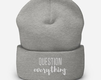 Question Everything Beanie | Modern Conservative Apparel | Republican Patriotic Hats | American Patriot