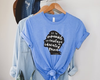 Candace Owens Educated Mind Quote Women's Short Sleeve Tee | Conservative Women's Shirts | Republican Shirts | American Patriot