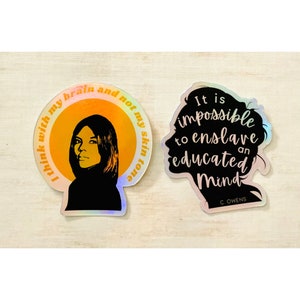 Zestaw naklejek holograficznych Candace Owens (opakowanie 2 sztuk) | Naklejki konserwatywne kobiety | Naklejki republikańskie GOP | Amerykański patriota | Dumny Amerykanin