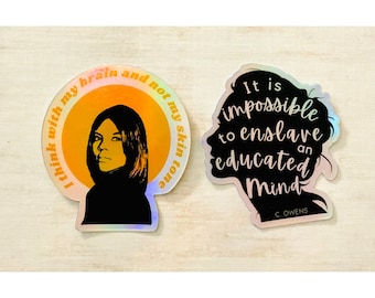 Candace Owens Holographic Sticker Set (Pack of 2) | Conservative Women Sticker | Republican GOP Stickers | American Patriot | Proud American
