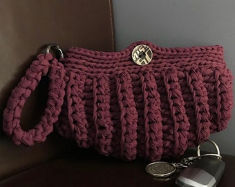 Πλεκτή Τσάντα - Small Crochet Bag in purple