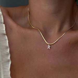 necklace / Initial Necklace • Letter Necklace • Gold Necklace • Personalized Name Necklace • Wife Gifts • Gifts For Mom • Birthday Gift