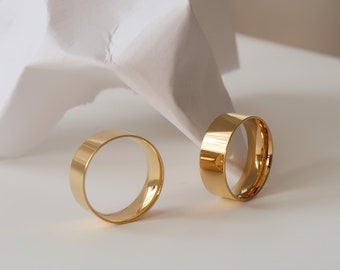 ring / 18K Gold Ring •  Dome Band Ring • Gold Ring • Simple Ring • Stackable Gold Ring • Minimal Ring • Ring for Women