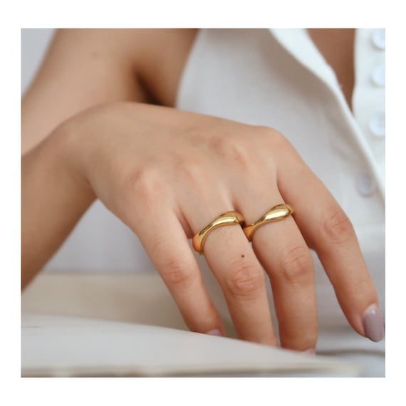 Gold filled cheap rings etsy