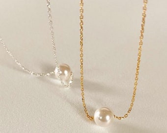 gold vermeil necklace / 18K Gold Vermeil Necklace • Statement Gold Necklace • Sterling Silver Necklace • Pearl Necklace • Stackable Necklace