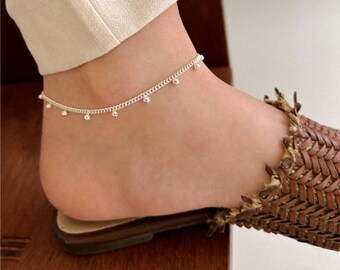 Gold Vermeil 18K Gold Vermeil Beaded Anklets Statement Anklets