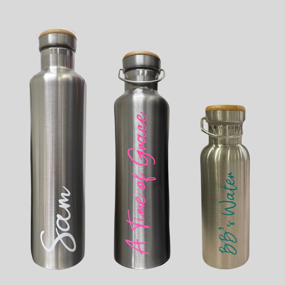Personalised Water Bottle Vacuum Insulated Stainless Steel Chilly Flask ...