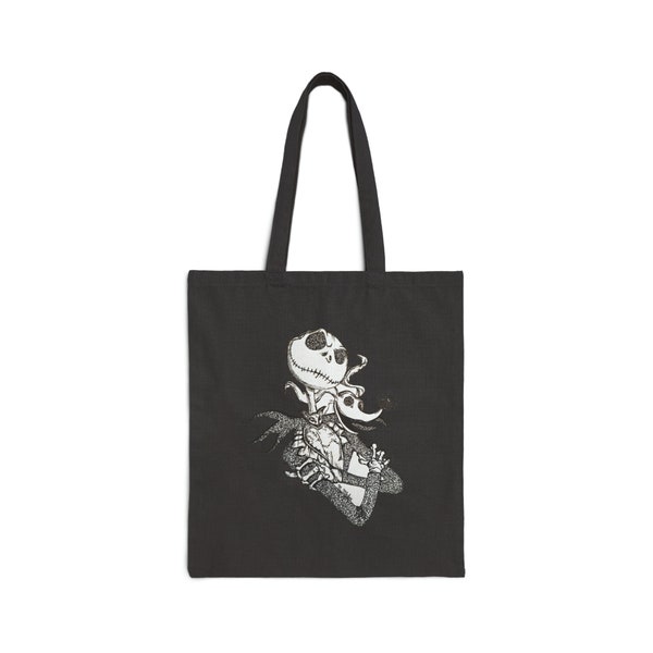 Jack Skellington Tote Bag Amazing Black Ink Design Original Artwork Tim Burton Jack Skellington Nightmare Before Christmas Halloween