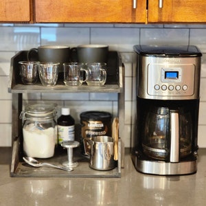 Country Chic Coffee Station, Rustic Liquor Station, Bar station, Countertop Accessories Organizer