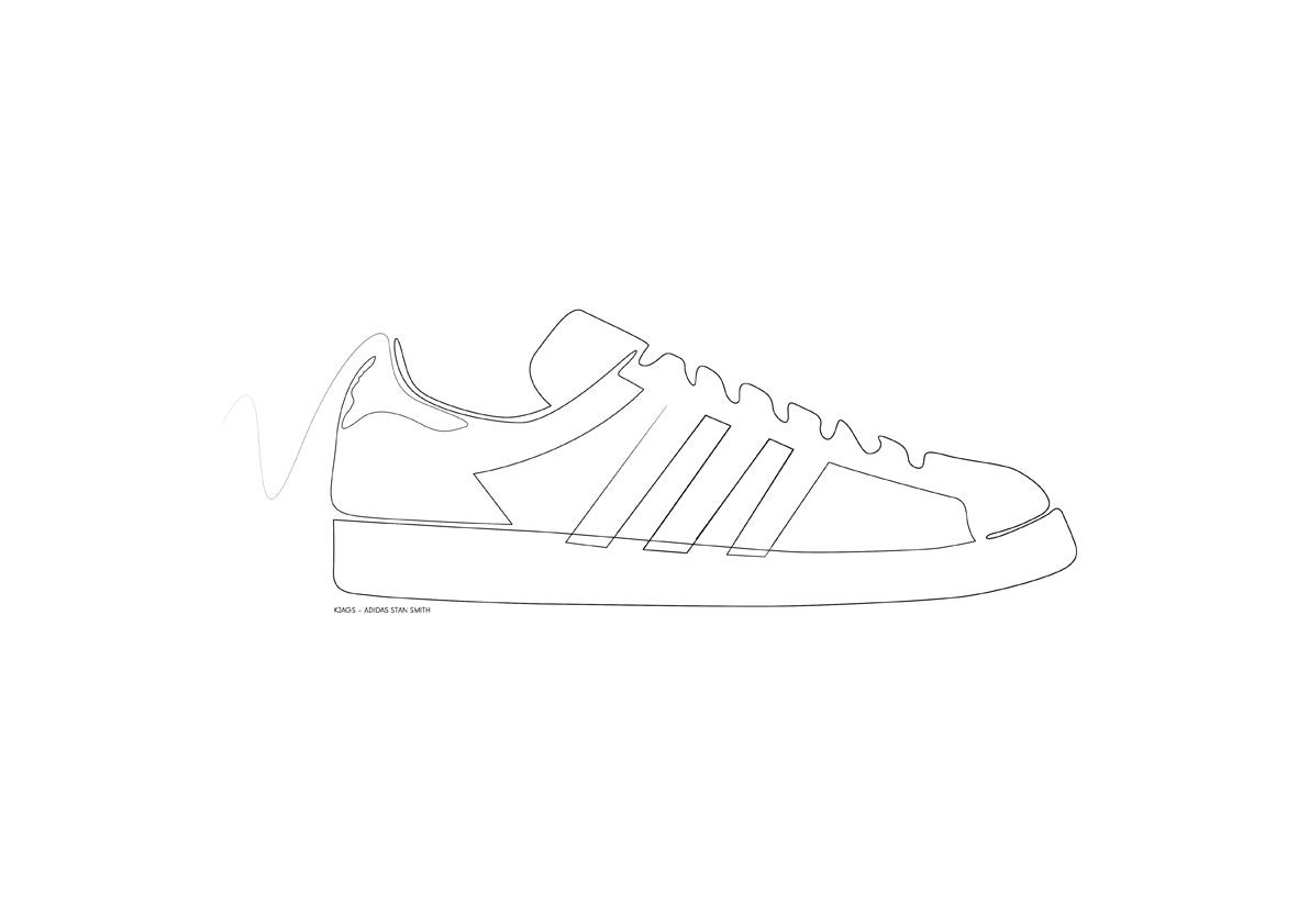 Adidas Stan Smith Trainer Line Drawing Print - Etsy