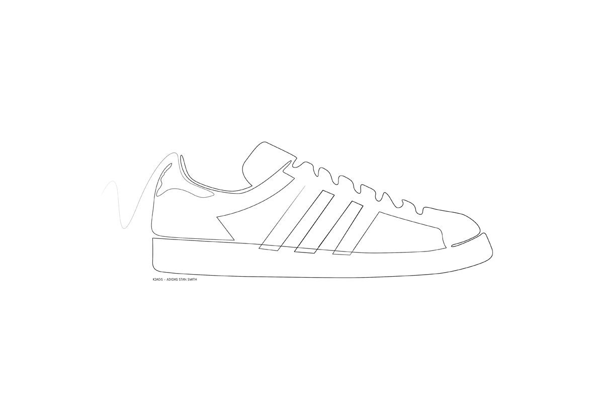 Easy Drawing Sketching Stan Smith with Realistic