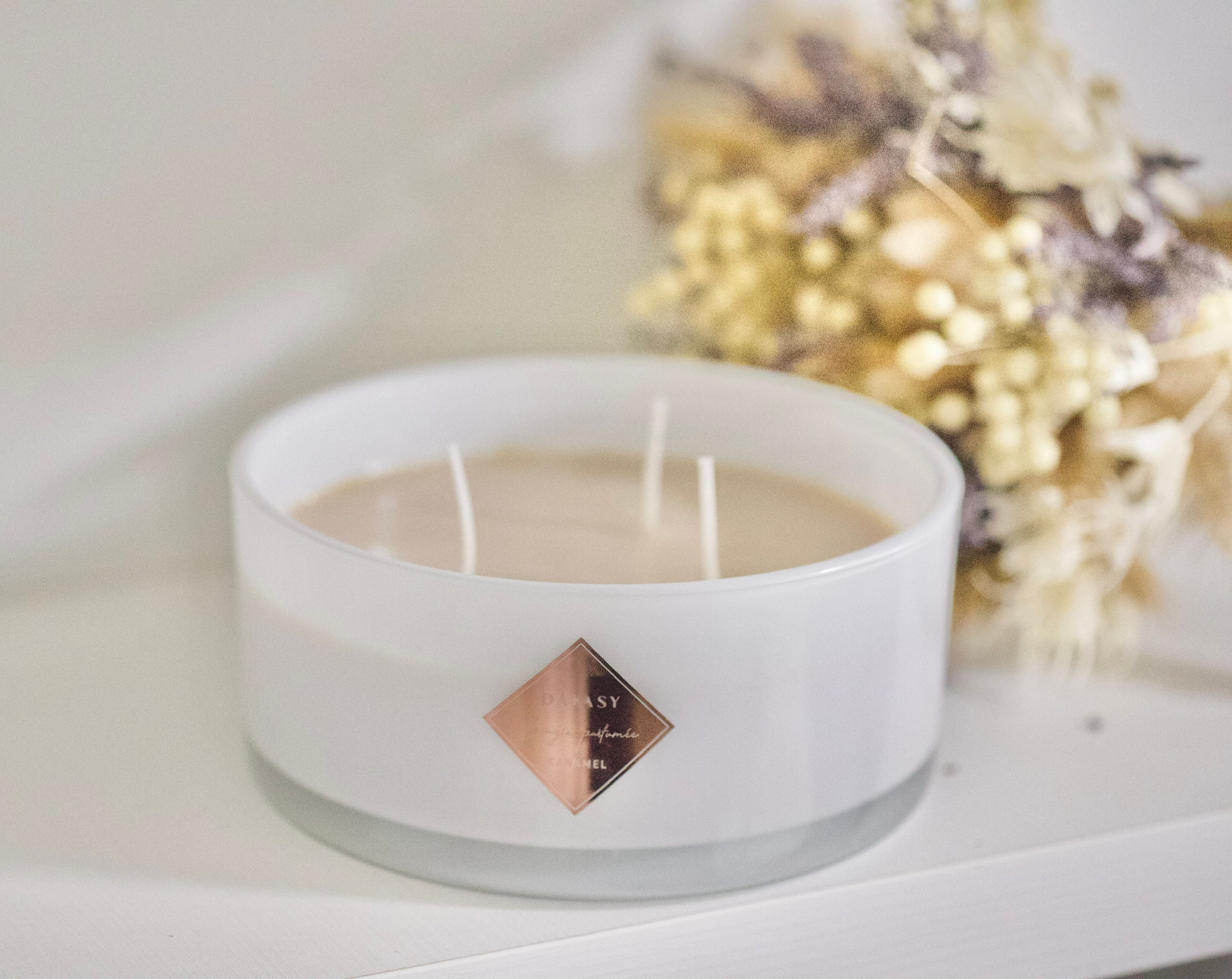 Grande Bougie Parfumée - 3 Mèches Fait Main Handmade Candle