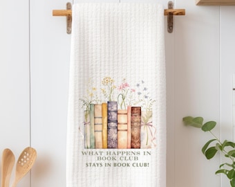 Book Club dish towel, tea towel, kitchen decor, humorous gifts, funny gifting, bookish, book lovers, booktok, book worm