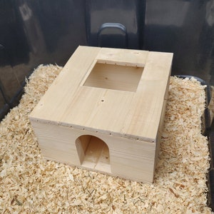 Customizable Multi-Storey Pet House with Stairs - Handmade with Kiln Dried Pine for Small Animals