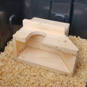 Extra Wide Customizable Climbing Tower Pet House - Bottomless Toy Handmade with Kiln-Dried Pine Wood for Small Animals image 9