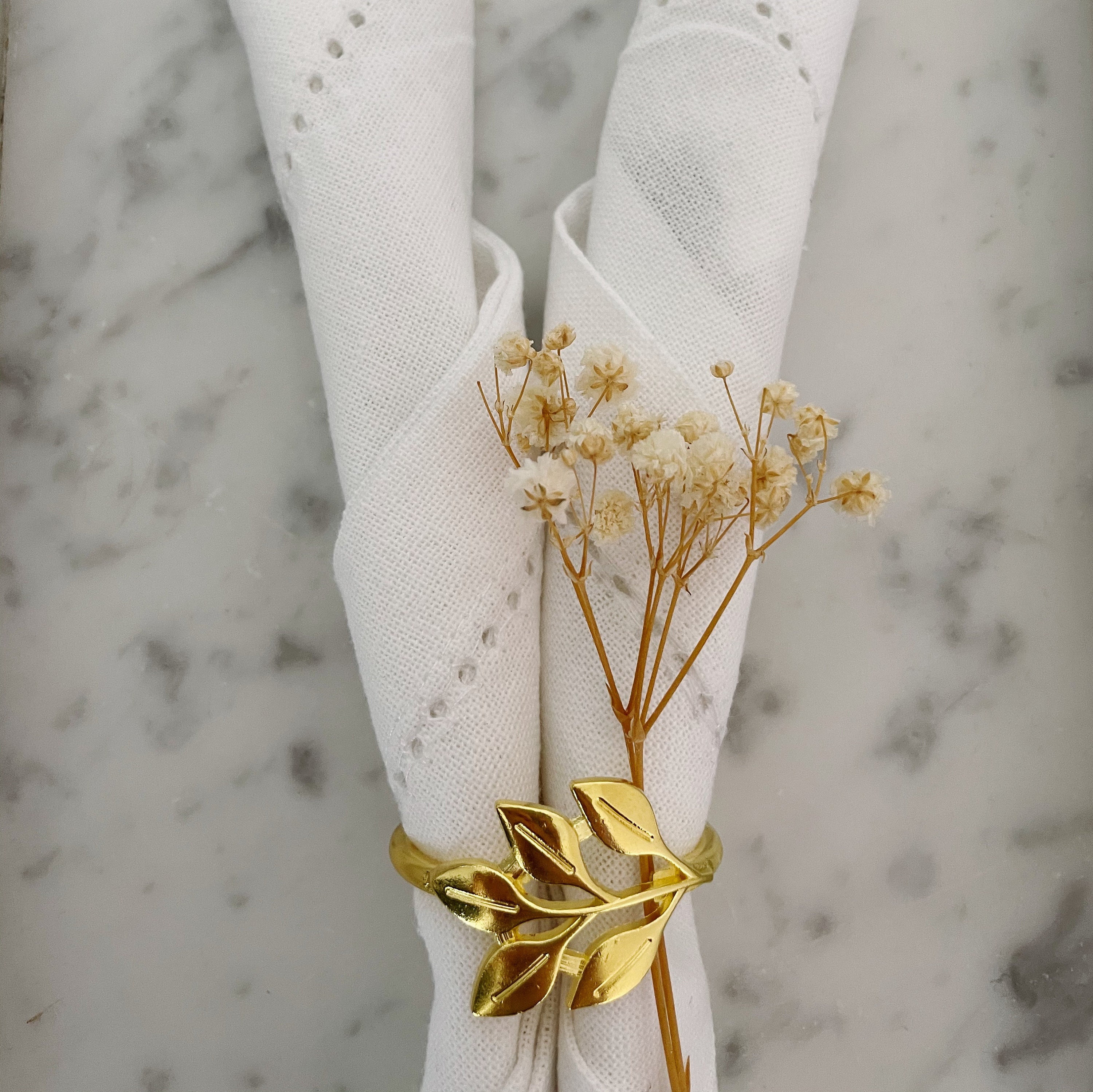 Gold Leaf Napkin Rings Gold Napkin Ring Leaf Napkin Ring | Etsy