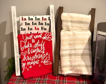 Escalera para paños de cocina / Escalera pequeña para exhibición / Escalera para paños de baño / Escalera para paños de cocina / Escalera rústica pequeña / Escalera rústica / Gif de inauguración de la casa