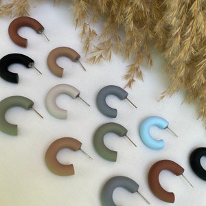Basic Hoop Clay Dangle | Polymer Clay | Clay Earring | Lightweight | Earring | Gift | Jewelry | Hypoallergenic