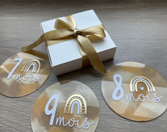 Acryl baby stapkaarten, geboortecadeau
