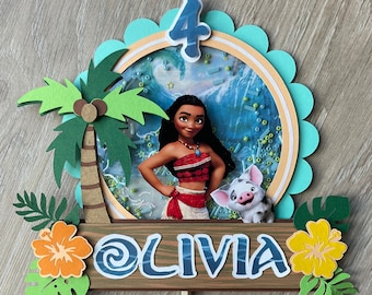 Moana-Kuchenaufsatz – Geburtstagstortendekoration – Geburtstagsparty mit Moana-Motto