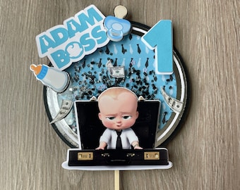 Baby Boss Tortenaufsatz – Baby Boss Geburtstagstortendekoration