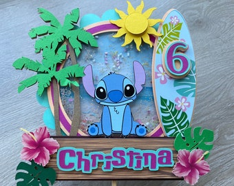 Stitch Cake Topper - Stitch Cake Topper - Birthday Cake Decoration - Stitch Themed Birthday