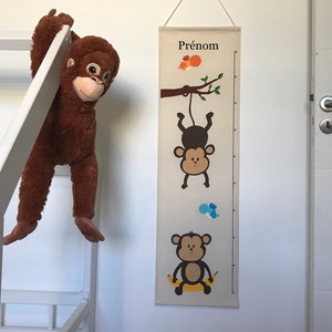 Macaco da selva com regra de crescimento personalizada, presente de nascimento